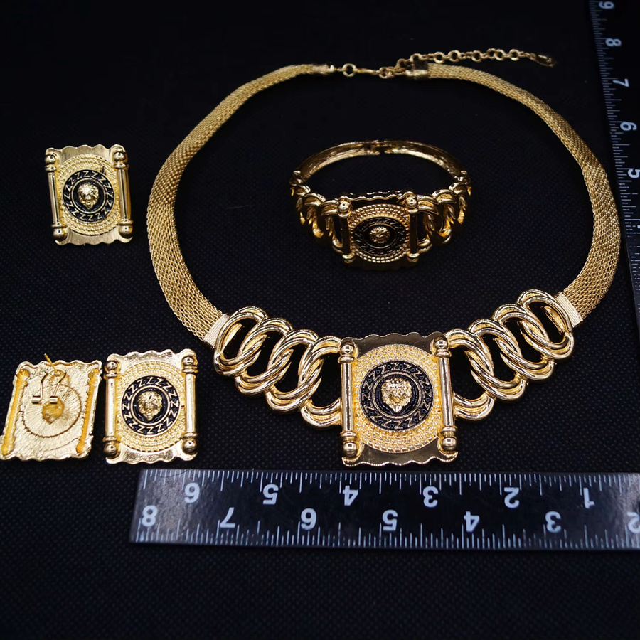 Schmuckset Damen, vergoldeter Anhänger, Halskette, 4-teilig - Bild 2
