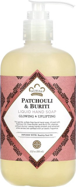 Nubian Heritage Liquid Hand Soap, Patchouli & Buriti, 355 ml - Bild 1