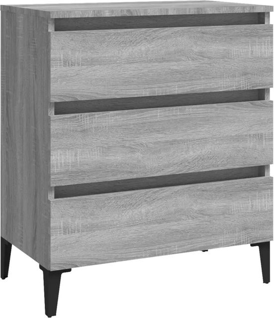 vidaXL Sideboard Grau Sonoma aus Holzwerkstoff und Metall B/T/H: 60 x 35 x 69 cm - Bild 1