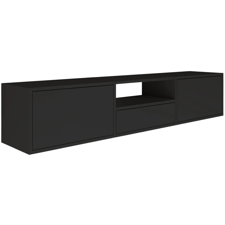 Selsey TV-Hängeboard Framme mit Ablage Schwarz matt, Breite: 150 cm - Bild 2