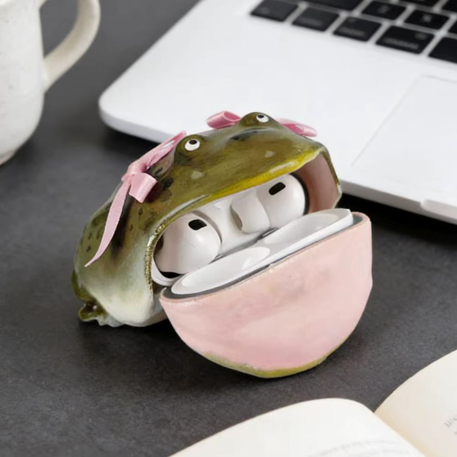 Bow Frog Schutzhülle für AirPods 1/2/3/4 und Pro 1/2/3 in Türkis - Bild 3