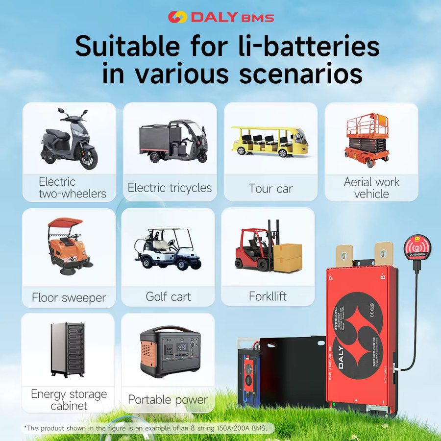 Daly BMS Batteriemanagementsystem für LiFePo4 und Li-Ion in Rot - Bild 3
