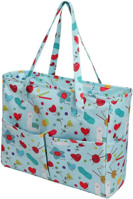 GoolRC Häkeltasche aus wasserdichtem Oxford-Gewebe mit blauem Muster in Weiß und Blau - Bild 1