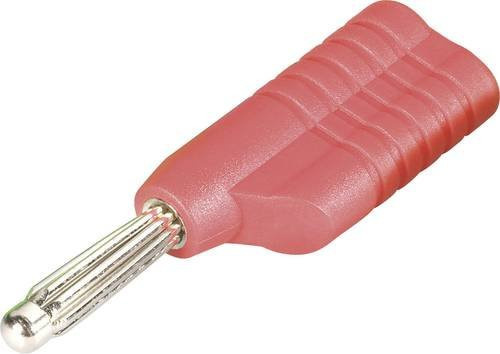 Schnepp S 4041L Büschelstecker gerade mit 4mm Stift-Durchmesser in Rot - Bild 1