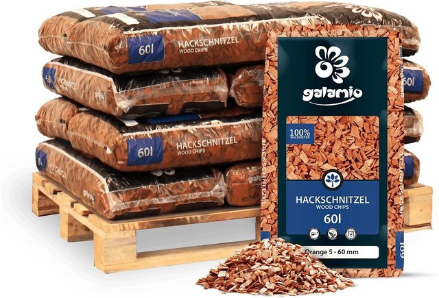 Galamio Holzhackschnitzel aus Kiefernholz in Orange, 720 l (12 x 60 l) - Bild 1