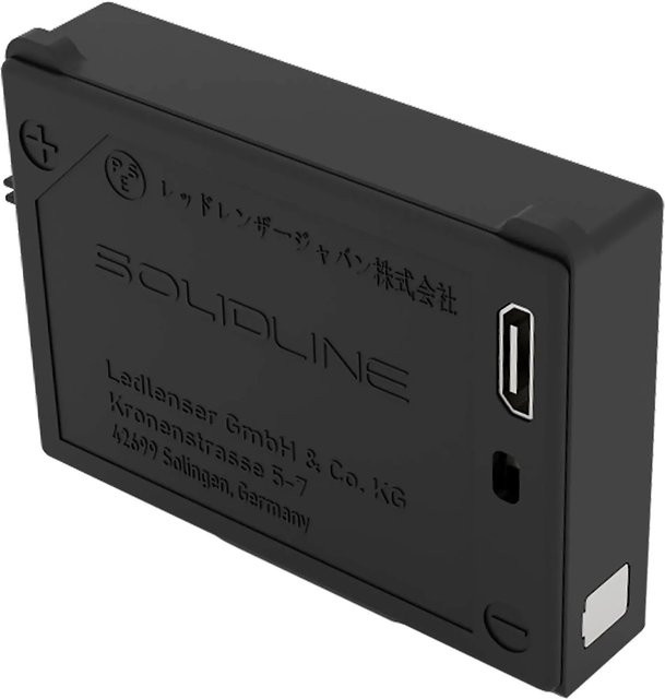Solidline Akku 850 Li-Ion Pack für LED-Taschenlampen in Schwarz - Bild 1
