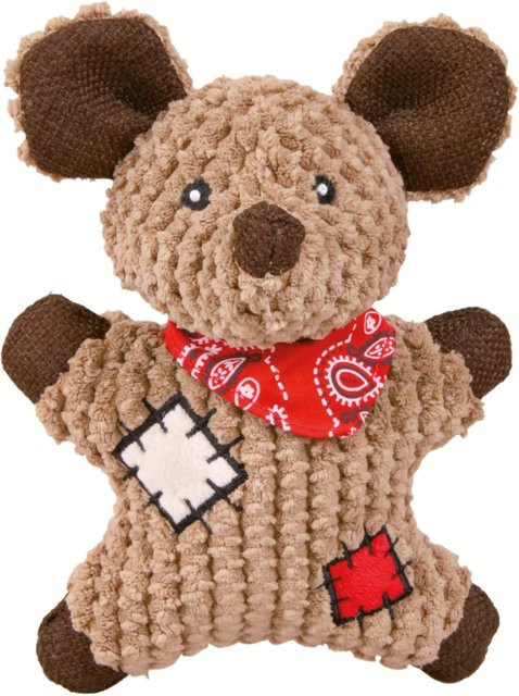Jollypaw Maus mit Flicken, Stoff-Jute, 19 cm - Bild 1