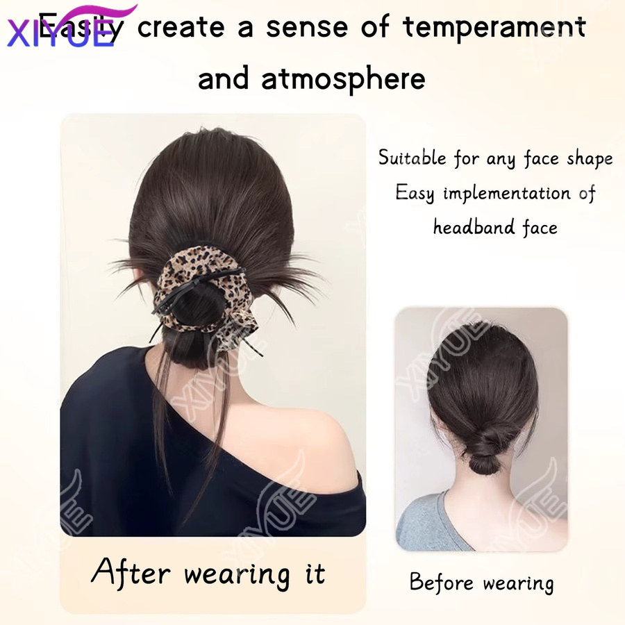 XIYUE Synthetischer Haarknoten mit Leopardenmuster, Unisex - Bild 4