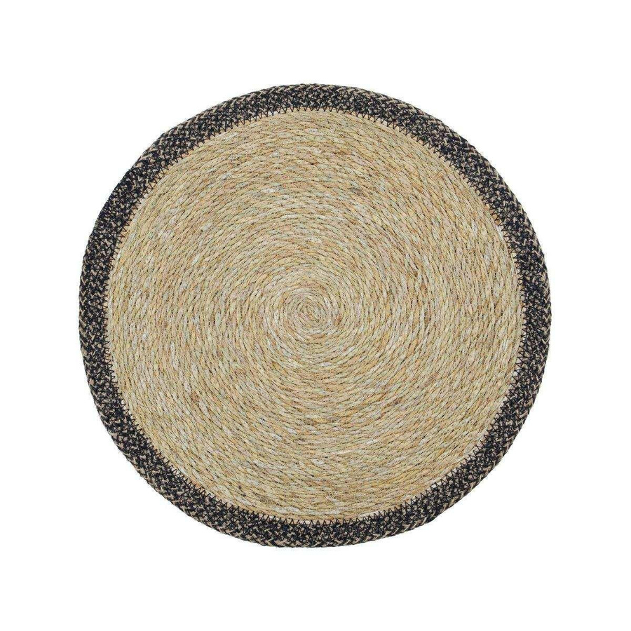 House Doctor Platzset Space Naturel aus Seegras und Jute, 4er-Set, Beige, Durchmesser: 40 cm - Bild 1