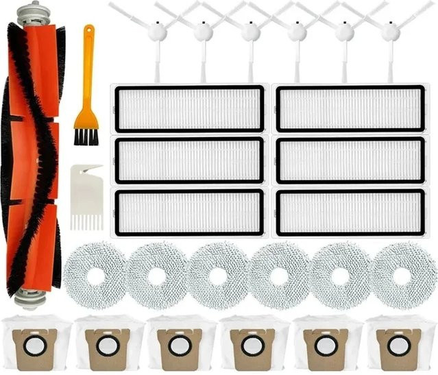 Ersatzteil-Set für Dreame L10S Ultra und Xiaomi Robot Vacuum X10+ mit Hauptseitenbürste, HEPA-Filter, Mopp und Staubbeuteln - Bild 1