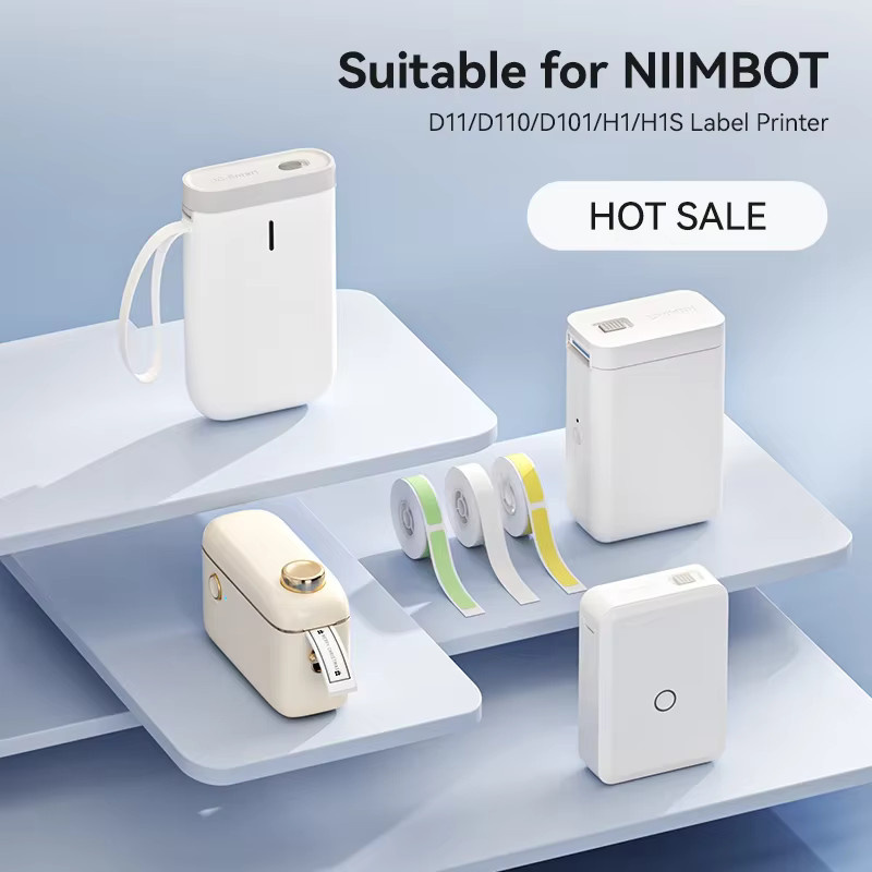 NiiMBOT Thermoetikettenpapierrolle mit Cartoon-Motiven in Weiß für D101 D11 D110 Mini-Etikettendrucker als Namensaufkleber und Warenetikett - Bild 2