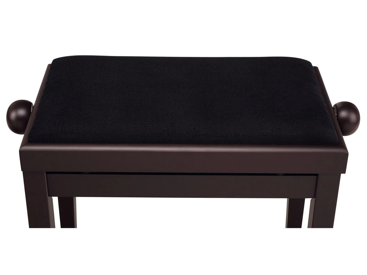 CLASSIC CANTABILE Pianobank in Rosenholz matt mit braunem Velours-Bezug, B/T/H: 47 x 32 x 56 cm - Bild 4