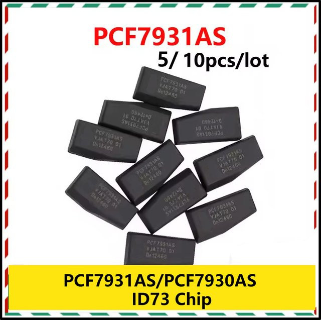 Original PCF7931AS und PCF7930AS Auto-Transponder-Chips ID33 ID73 in Schwarz - Bild 1