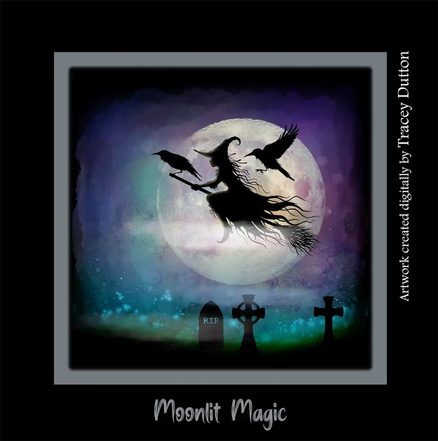 Lavinia Stamp Midnight Coven 17-teiliges Halloween-Hexen-Silhouette-Set aus transparenten Stempeln in Schwarz für Scrapbooking und DIY-Basteldekoration - Bild 2