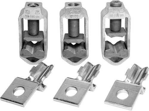 Hager V-Klemmen-Satz aus Aluminium in Silber, 1 Set - Bild 1