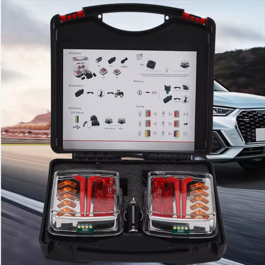 Betuyoo Kabellose Magnetische LED-Anhängerbeleuchtung mit Rücklicht, Bremslicht, Blinker und Kennzeichenbeleuchtung, IP65 Wasserdicht für Wohnwagen, RV, Camper, LKW und Boot - Bild 2