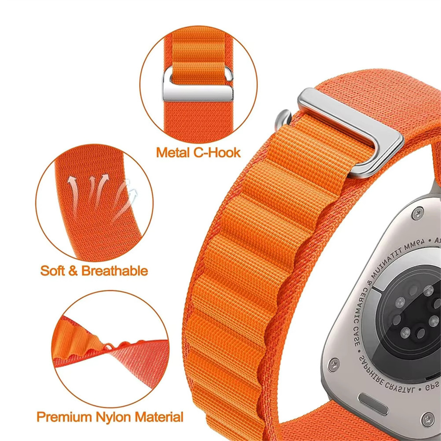 诗宇 Alpine Loop Band für Apple Watch, Textil/NATO, Bunt, Unisex - Bild 2