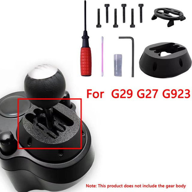 Dämpfungsadapter für Logitech G27 G923 G29 Schalthebel Mod in Schwarz zur Verbesserung des Fahrgefühls für Sim Racing - Bild 1