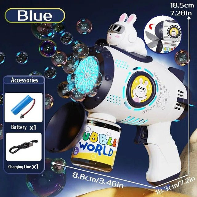 Bai Fen Bai Toys Raketenseife Seifenblasenpistole, Weltraum, mit Licht und Sound, ab 6 Jahren - Bild 1