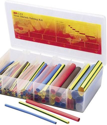 3M GTI-BOX1.6-19MC Schrumpfschlauchsortiment in Multicolor mit 104 Teilen und 2:1 Schrumpfrate - Bild 1