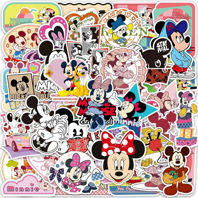 Disney Mickey Mouse Minnie Cartoon Aufkleber, Nachfüllpack, Bunt / Mehrfarbig - Bild 1