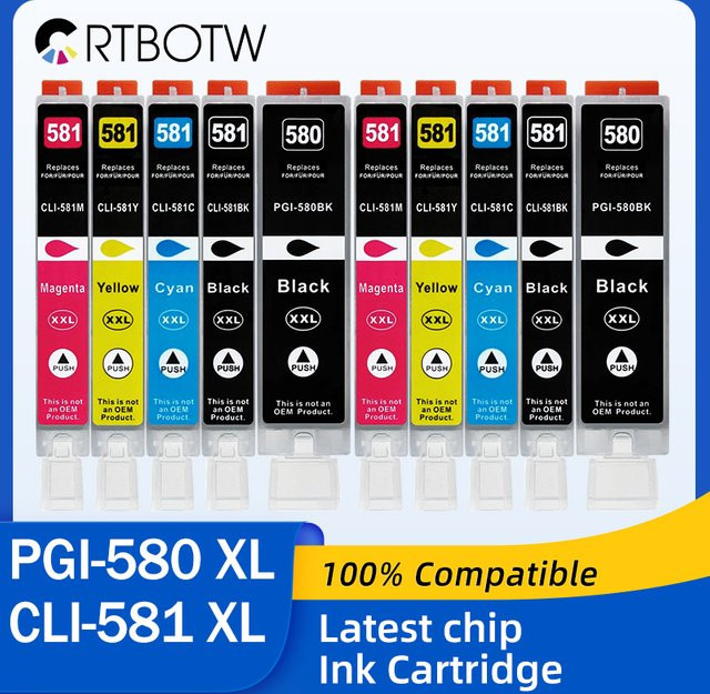 Canon PGI-580 XL und CLI-581 XXL Tintenpatronen Set in Schwarz und Multicolor für PIXMA Drucker wie TS705, TR7550, TR8550, TS6150, TS8150 und TS9150 - Bild 1