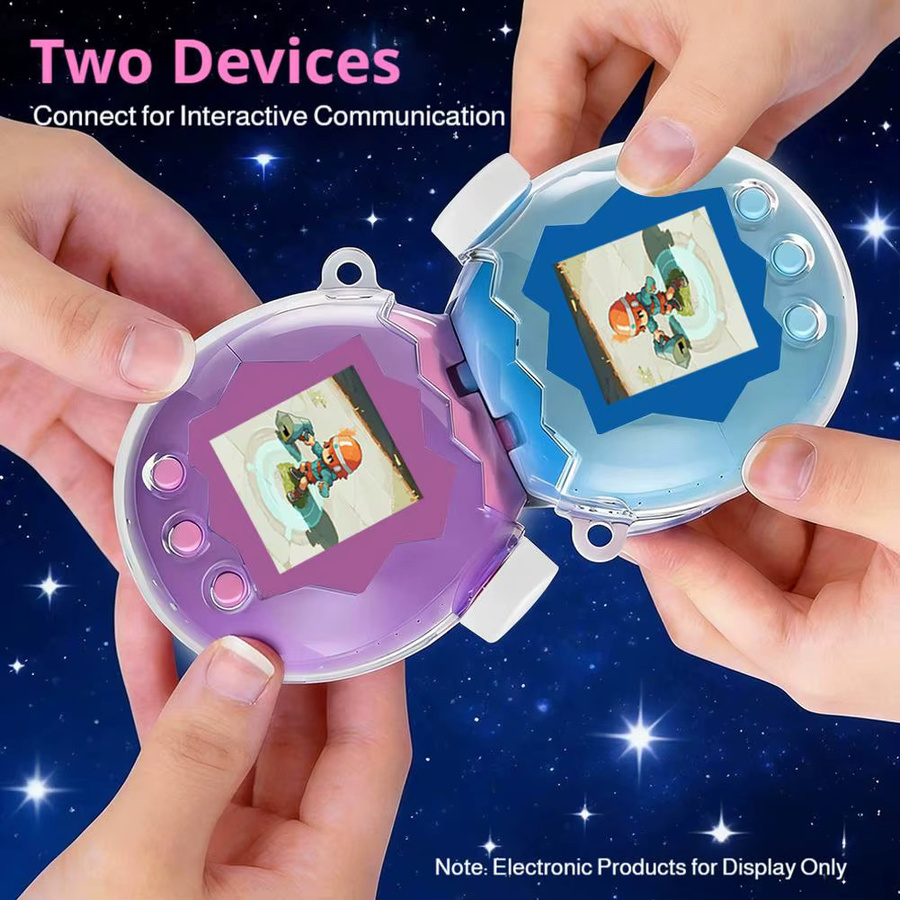 Tamagotchi Happy Park Paradise Set Ersatzgehäuse Schutzhülle transparent mit Knopfabdeckung - Bild 2