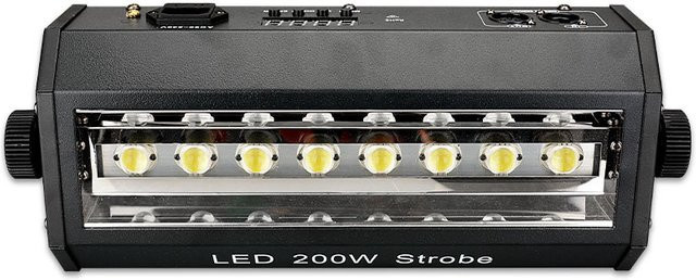 GVT DMX LED Stroboskop Licht 200W in Weiß mit Sound Control für Club, DJ und Party - Bild 1
