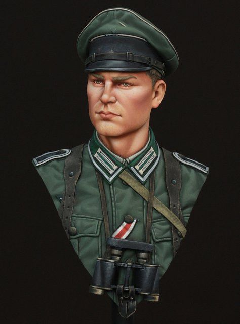 ZKBOZK Harzmodellfigur Büste Offizier im Maßstab 1:10 unmontierter und unbemalter Bausatz mit Militärthema - Bild 1