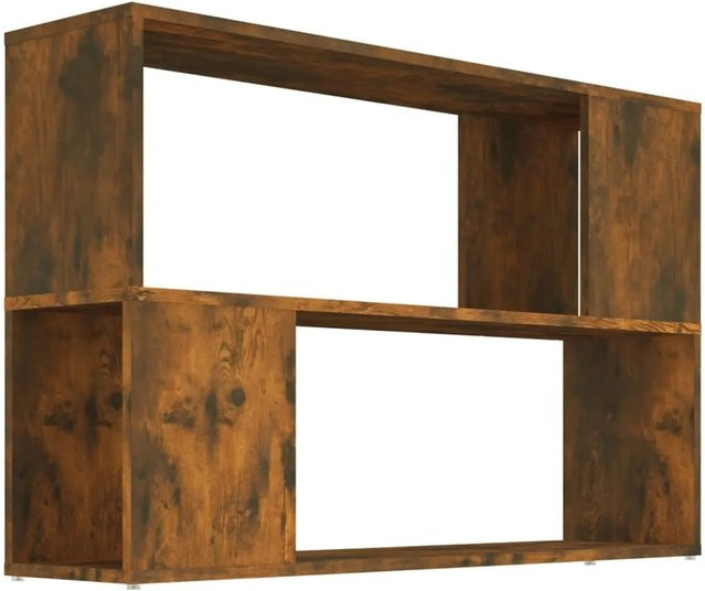vidaXL Bücherregal in Räuchereiche, modern Wandregal aus MDF, Braun, B: 100 cm, T: 24 cm, H: 63 cm - Bild 1