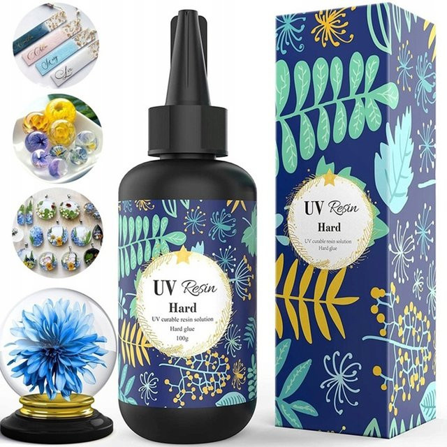 2 Stück UV-Harz Set, kristallklares hartes UV-Gel für DIY Schmuckherstellung und Bastelarbeiten, transparent - Bild 1