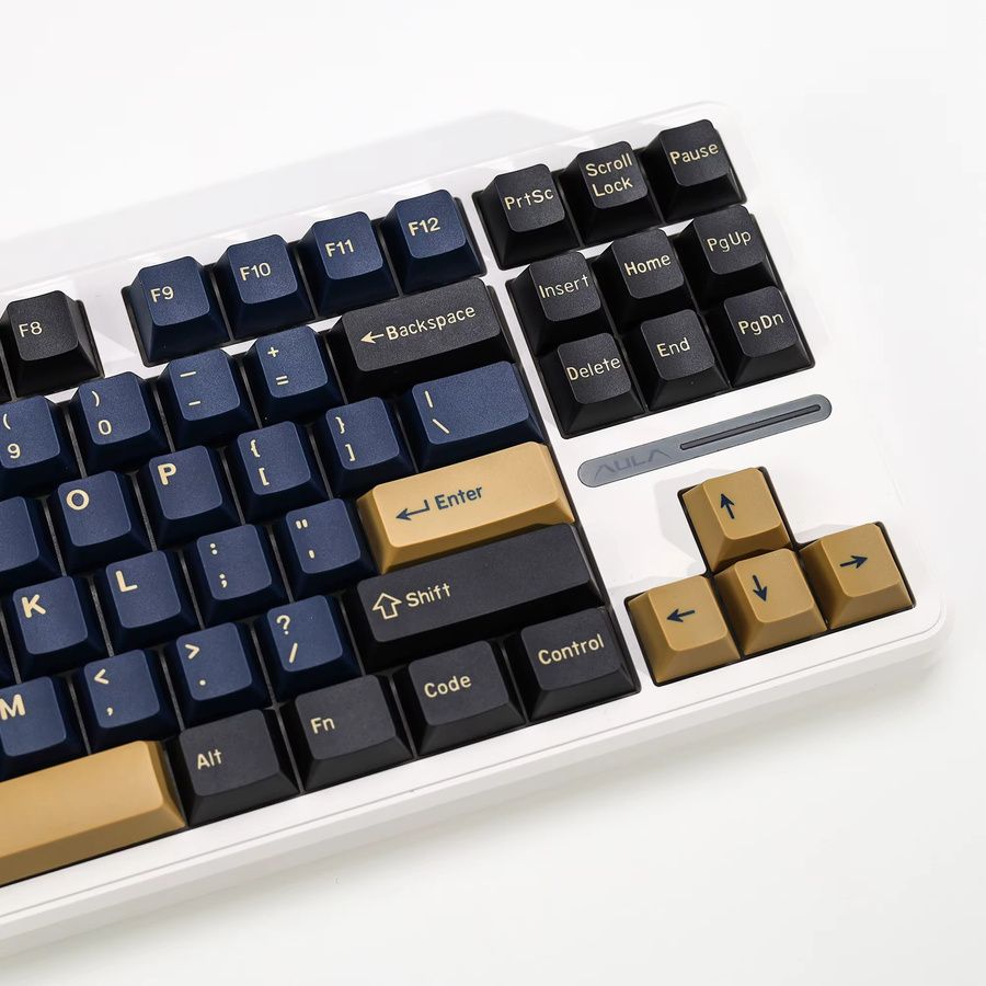 KBDiy Cherry Profile GMK Blue Samurai Tastenkappen in Blau, Double Shot PBT für mechanische Tastaturen (ISO, 60/64/75/108 Tasten) - Bild 3