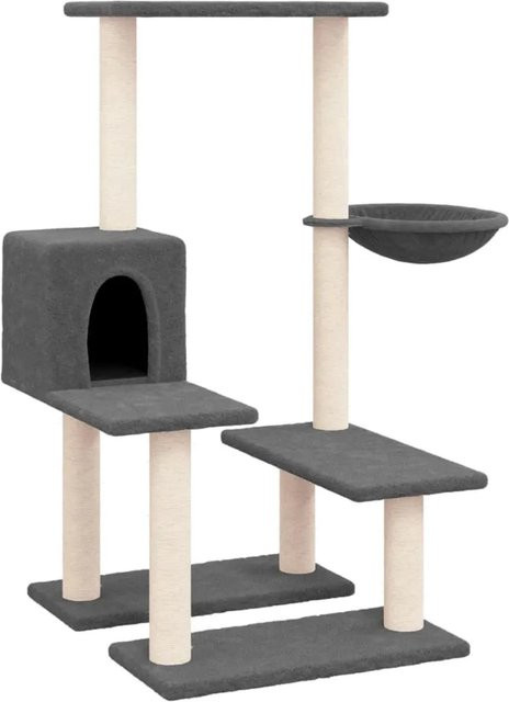 vidaXL Kratzbaum für Katzen mit Sisal-Kratzsäulen und Hängematte, Grau, Höhe: 94,5 cm - Bild 1