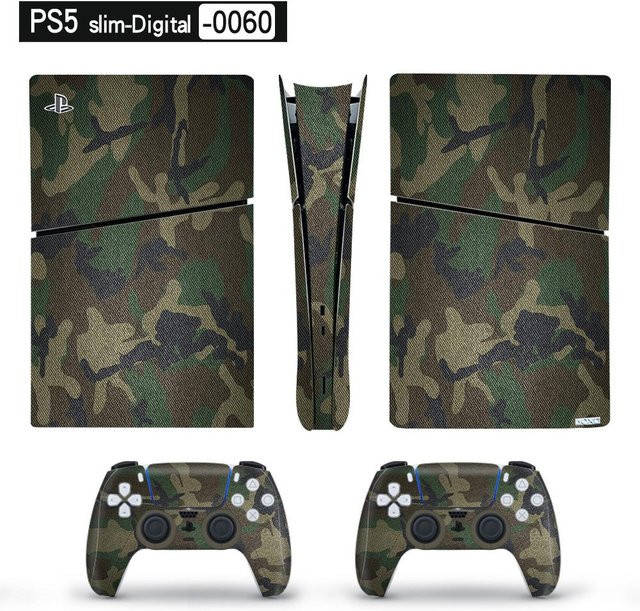 Lucky Coins Kunst-Vinyl-Skin-Aufkleber für PS5 Slim Digitalkonsole und 2 Controller, Multicolor, One Size - Bild 1