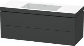 Duravit Waschtischunterschrank L-Cube c-bonded, Wandhängend, Grau Matt, B/T: 120 x 48 cm - Bild 1