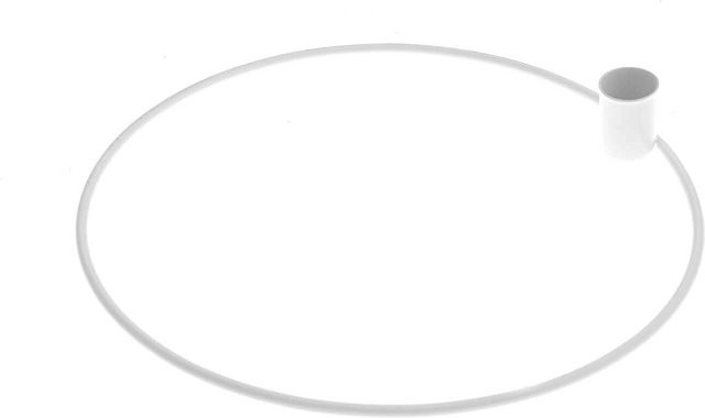 Rico Design Metallring mit Kerzenhalter für Stabkerzen und Spiralkerzen in Off White Matt, Durchmesser: 15 cm - Bild 1