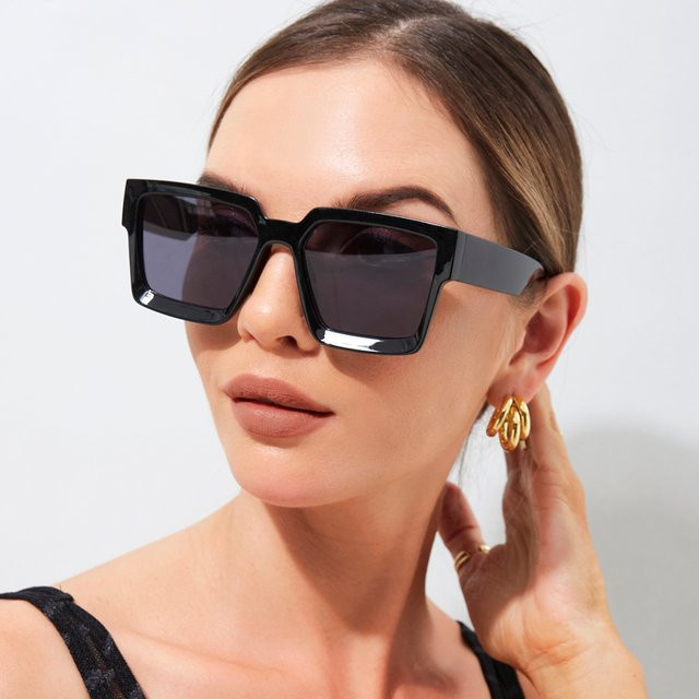 Owl City Sonnenbrille, Quadrat, Vollrand, Kunststoff, Schwarz, Unisex - Bild 1