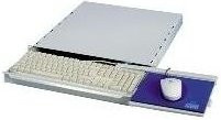 apraNET Rack Keyboard Shelf in Hellgrau RAL 7035, 1U, 48,3 cm - Bild 1