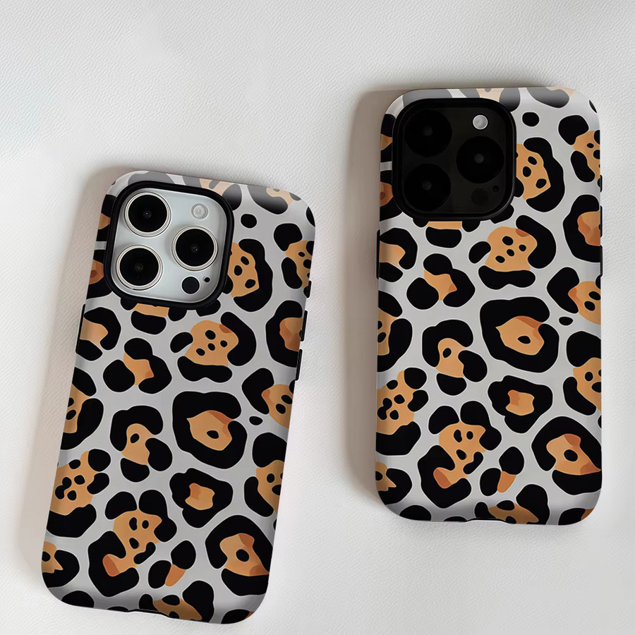 Aurea Case Matte Bumper MagSafe kompatible iPhone Hülle mit Leopardenmuster in Multicolour - Bild 6