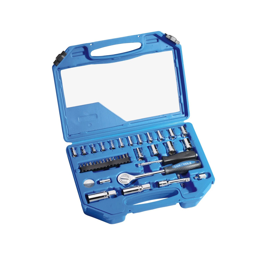 LUX-TOOLS Steckschlüsselsatz 44-teilig in Blau mit 1/4 Zoll und 3/8 Zoll Antrieb - Bild 2