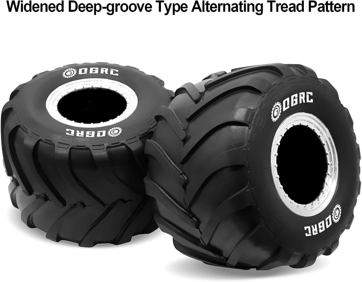 OGRC RC Monster Truck Felgenreifen Set, 1:24, Schwarz - Bild 4