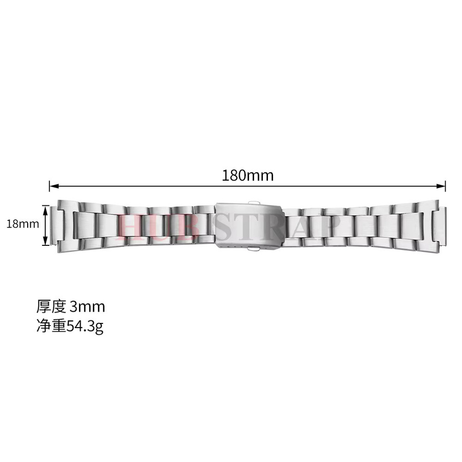 Casio Uhrenarmband Edelstahl, Silber, 18 mm, Unisex - Bild 3