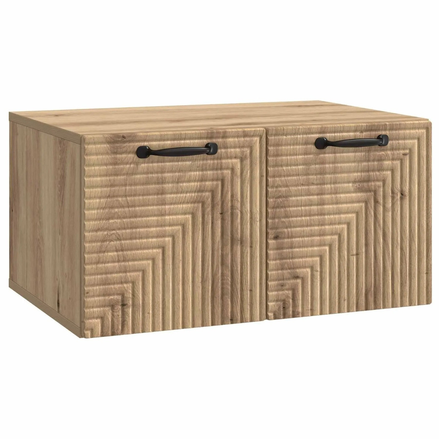 vidaXL Wandmontierter TV-Schrank Artisan-Eiche in Braun, B/T/H: 59,5 x 41 x 30 cm - Bild 2