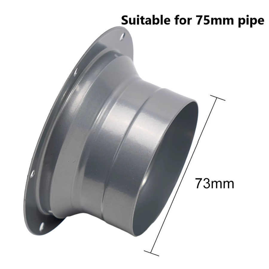 VIBRATITE Flansch Stecker Runder Metall Rohr Adapter für Luftbelüftung und Abluftschläuche - Bild 4