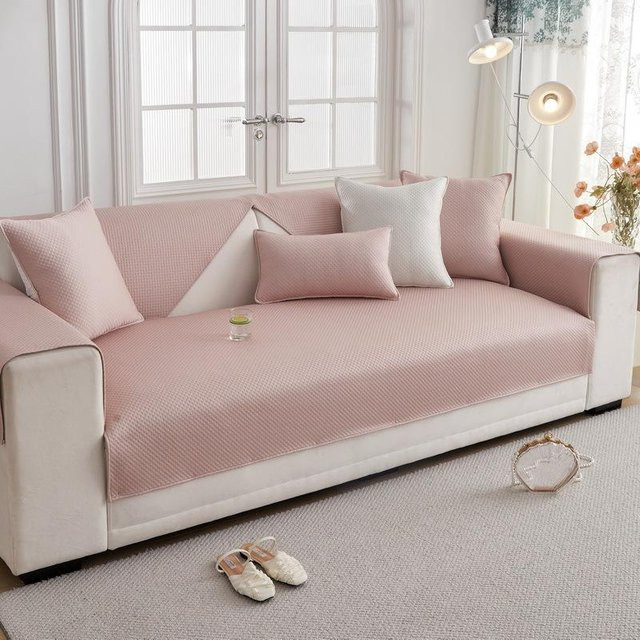 Binchi Sommer-Sofaüberwurf aus Eis-Seide, rutschfest und waschbar, B/T: 90 x 90 cm - Bild 1