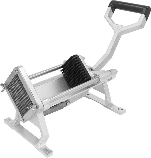 Aimo Manueller Pommes Frites Schneider für den gewerblichen Einsatz, Kartoffelschneidemaschine aus Edelstahl und Aluminium in Silber mit Saugfüßen für 12mm Schnittstärke - Bild 1