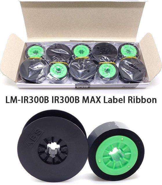 Letatwin LM-IR300B Etikettenband Schwarz für thermische Beschriftungsmaschinen LM-370E LM-380A LM-380E LM-390A - Bild 1