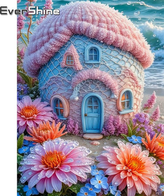 EverShine Diamantmalerei Chrysanthemen Mosaik Set mit runden Steinen in Multicolour für Kinder - Bild 1