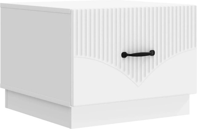 vidaXL Couchtisch mit Schubladen in Weiß aus Holzwerkstoff, B/T/H: 49 x 50 x 37 cm - Bild 1
