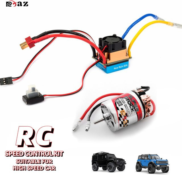 RCXAZ 540 Bürstenmotor Wasserdicht 12T 17T 22T 29T 40T 480A ESC für 1:10 RC Car Crawler Axial SCX10 AXI03007 90046 Redcat Gen8, Zubehör - Bild 1